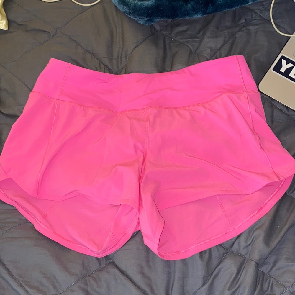 Hot pink lululemon shorts